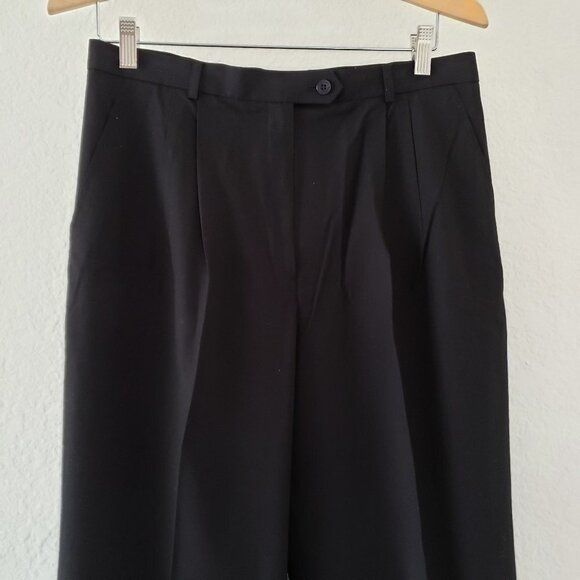 Talbots Black Pleated Front Pants - Size 14 - Picture 3 of 3